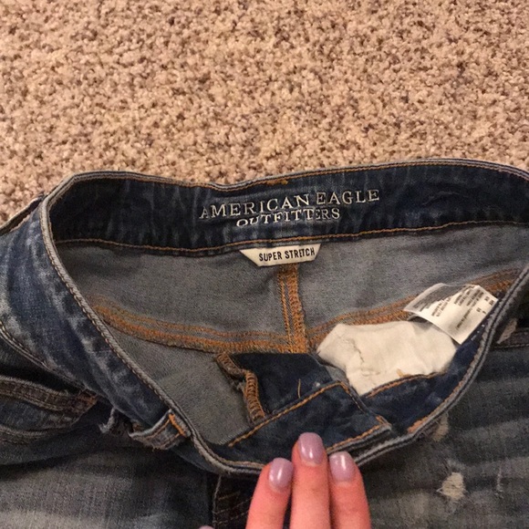 High Rise Shortie American Eagle Jean Shorts - Picture 3 of 4